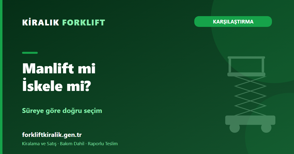 Manlift mi İskele mi? Süreye Göre Doğru Seçim