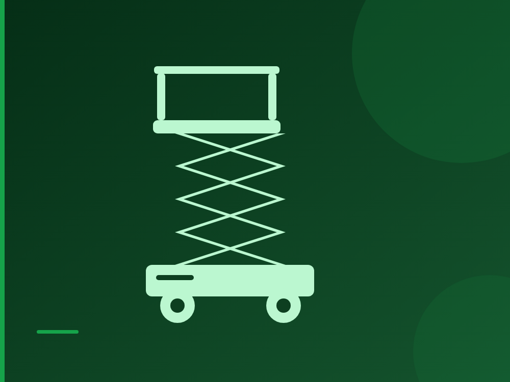 6 m Mini Makaslı Platform ~6 m çalışma yüksekliği forklift