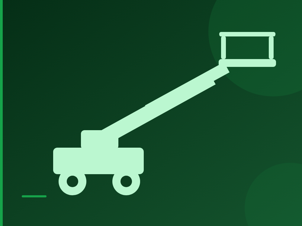 20 m Teleskopik Platform ~20 m çalışma yüksekliği forklift